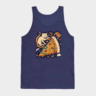 Space Pizza Cat Tank Top